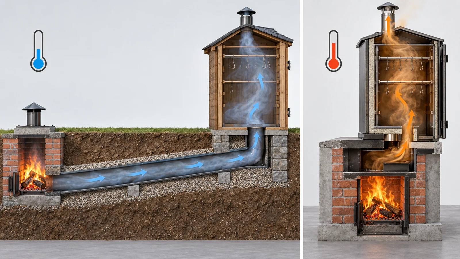 afumatoare la rece vs la cald