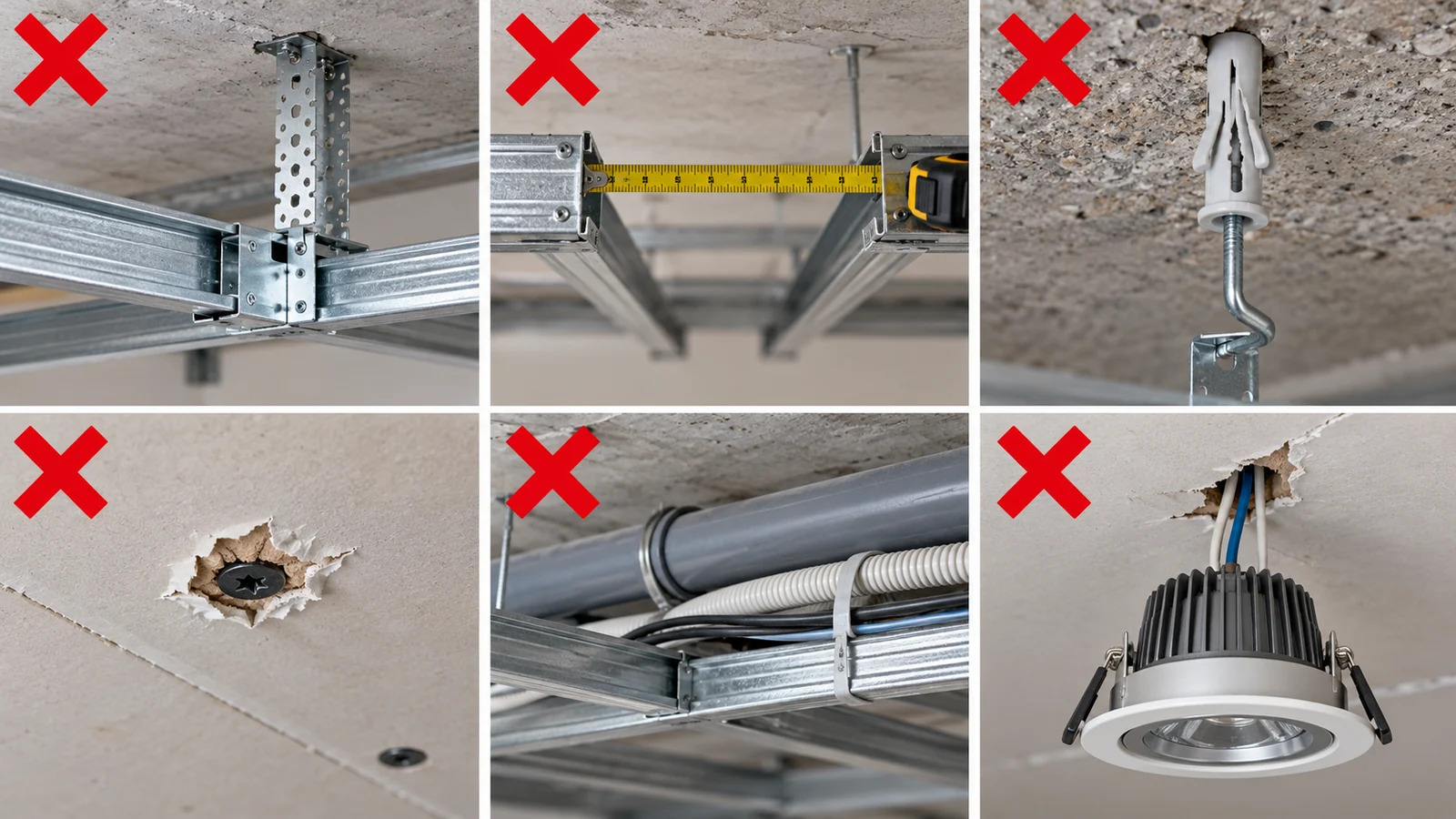 greseli montare tavan